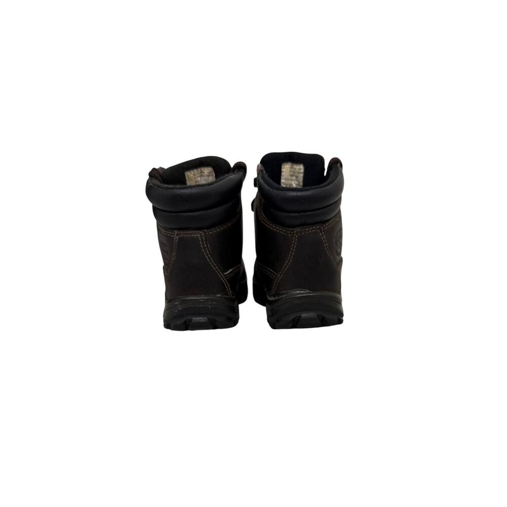 Timberland Shoes Brown Leather Side Zip Classic Work Boots Toddler Size 6 - Picture 4 of 4